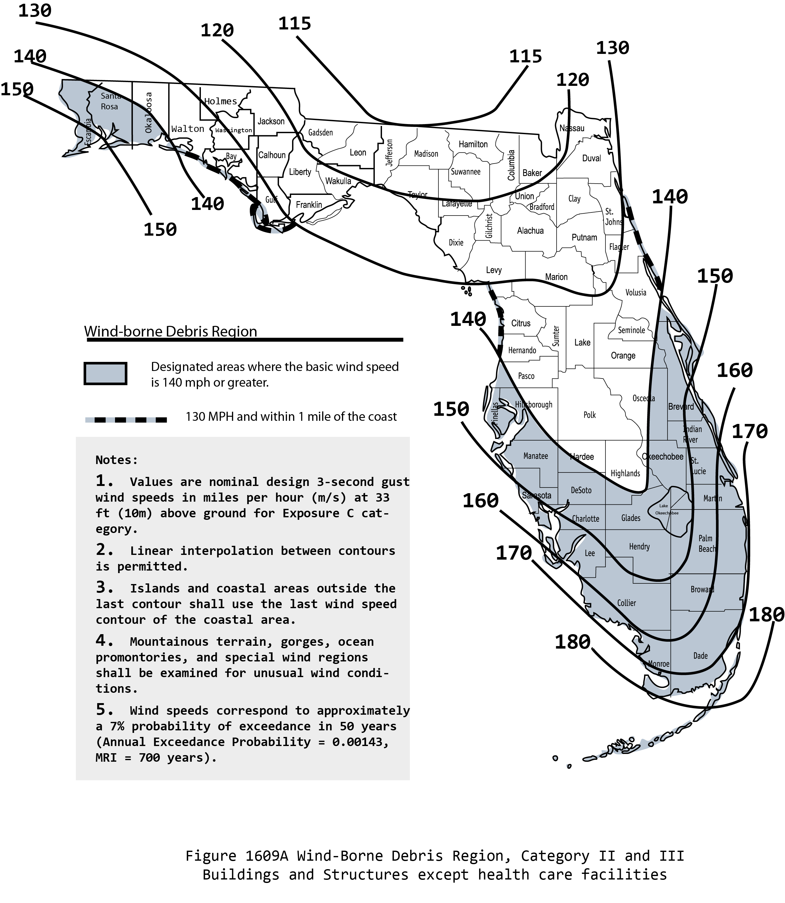 Florida Wind Load Map 2018